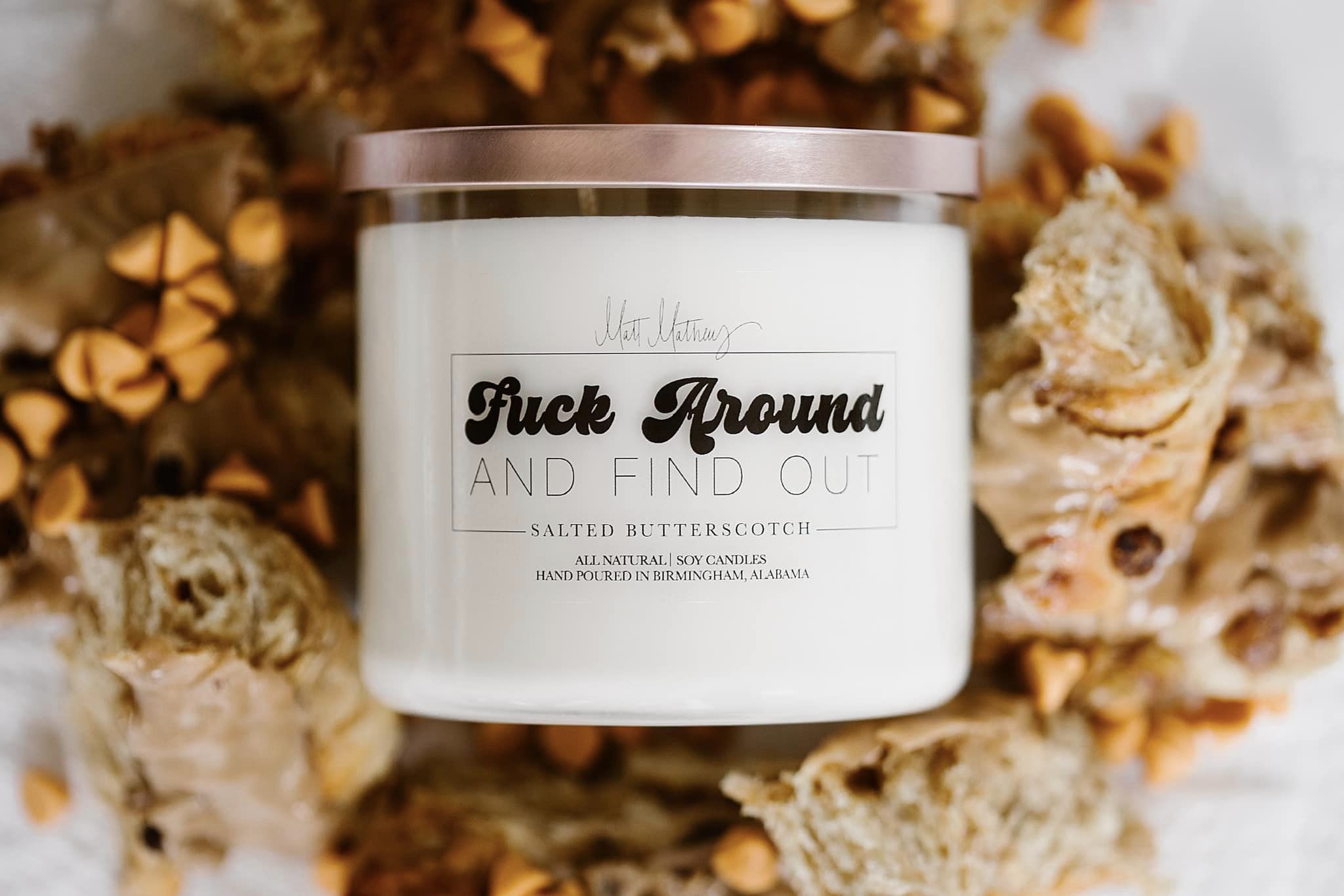 Salted Butterscotch Candle Matt Mathews
