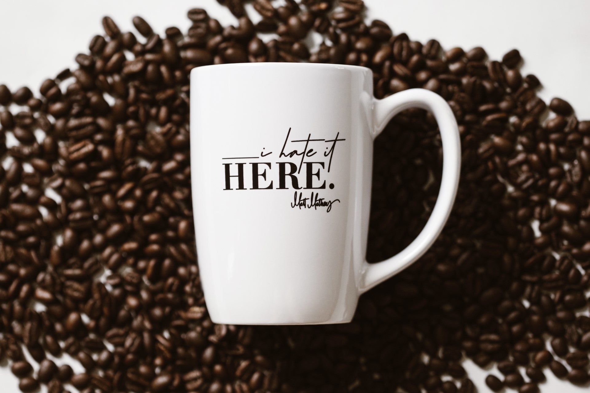 Hate It Here Coffee Mug – Matt Mathews