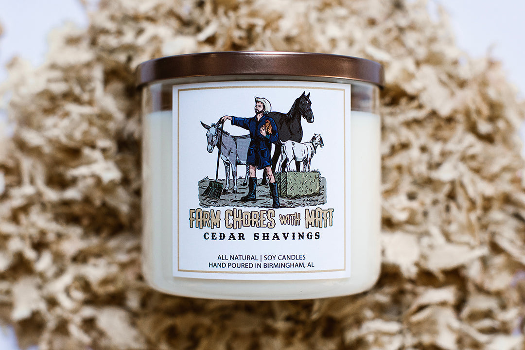 Farm Chores Collection: Cedar Shavings Candle