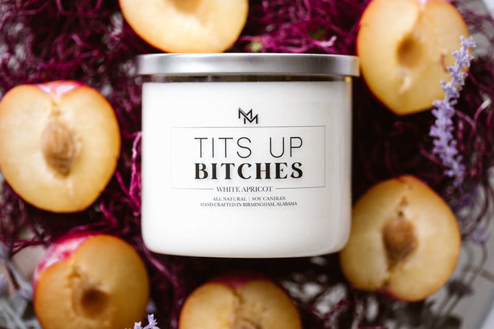White Apricot Candle