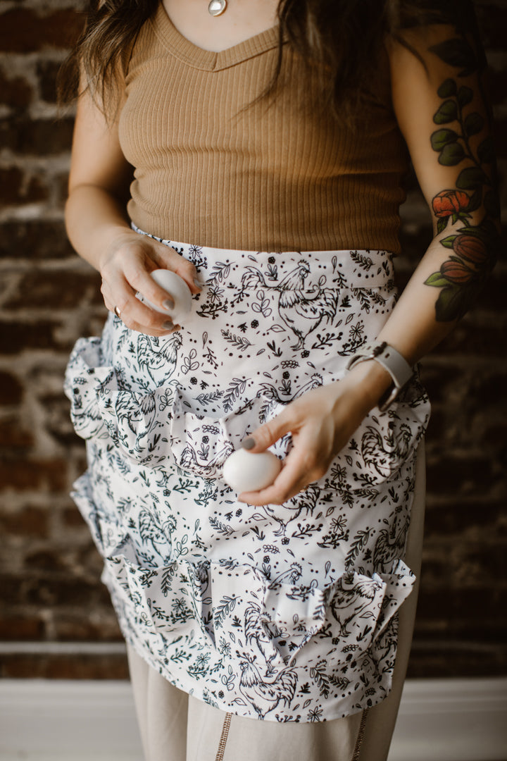 New Floral Chicken Egg Apron