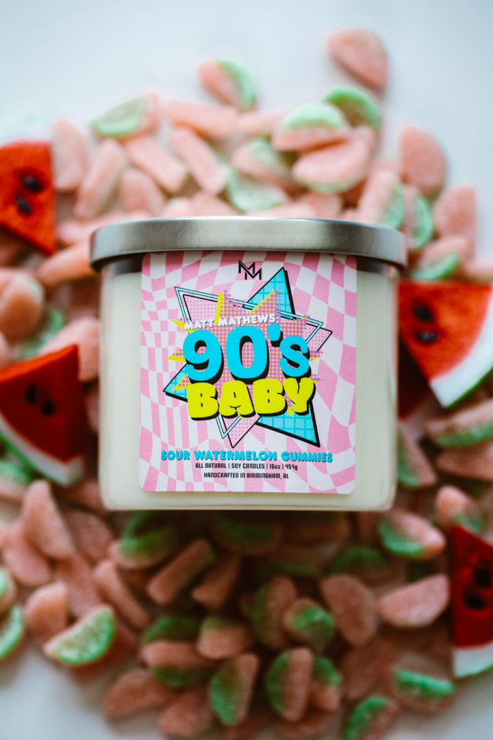 90's Baby Candle - Sour Watermelon Gummies
