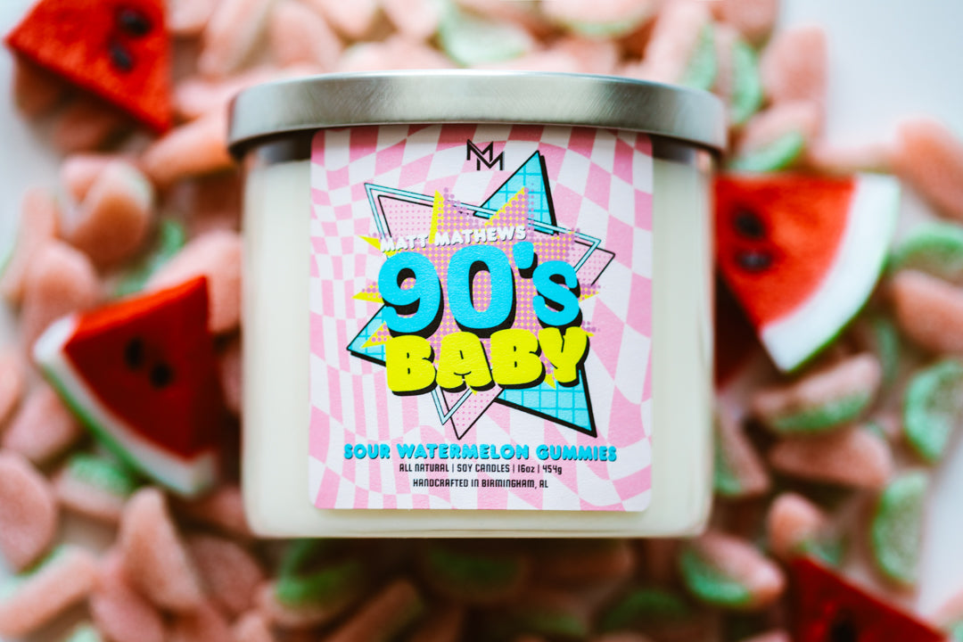 90's Baby Candle - Sour Watermelon Gummies