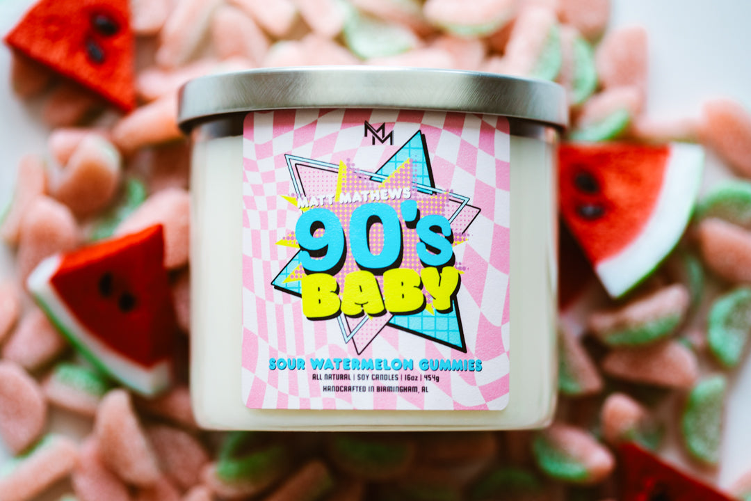 90's Baby Candle - Sour Watermelon Gummies
