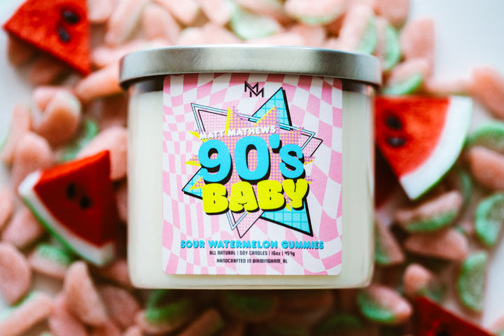 90's Baby Candle - Sour Watermelon Gummies
