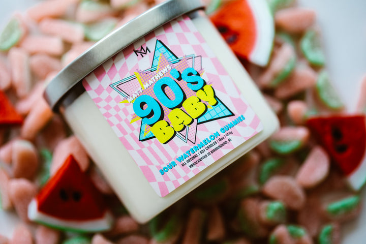 90's Baby Candle - Sour Watermelon Gummies