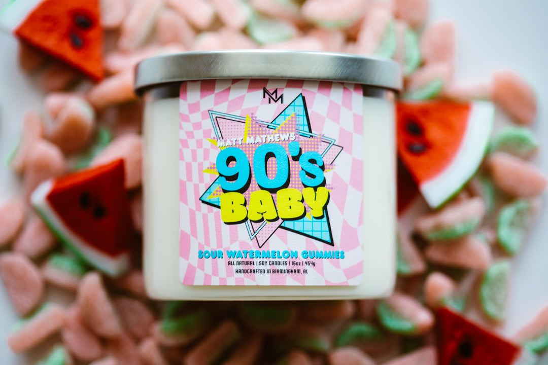 90's Baby Candle - Sour Watermelon Gummies
