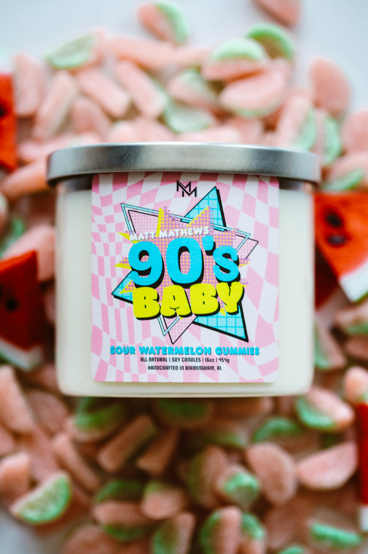 90's Baby Candle - Sour Watermelon Gummies