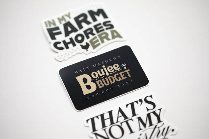 Boujee on a Budget Tour Sticker Pack