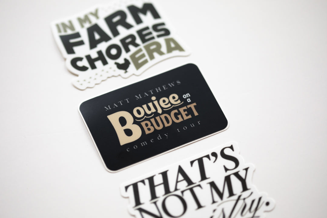 Boujee on a Budget Tour Sticker Pack