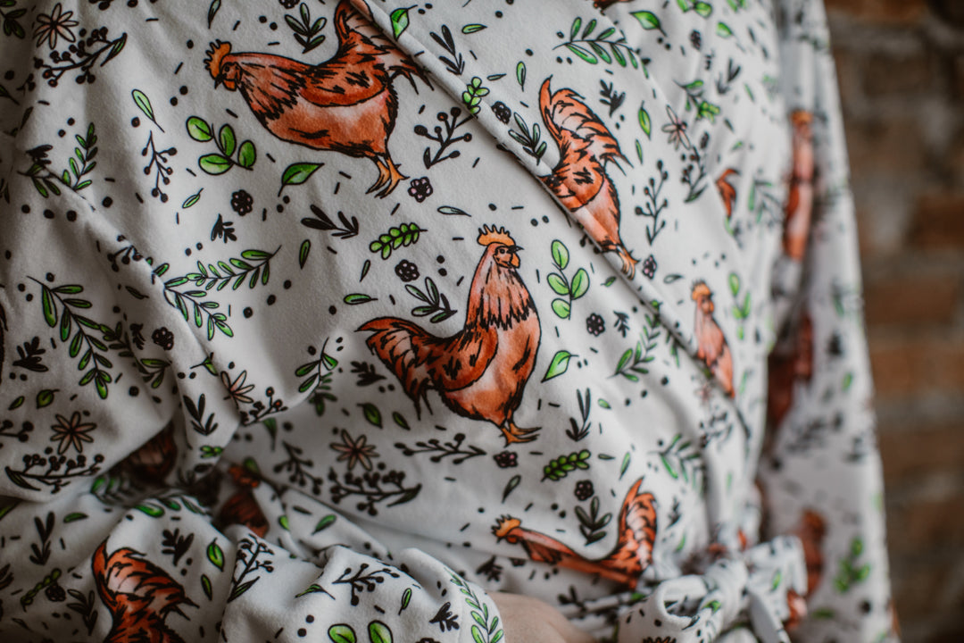 Floral Chicken Print Robe – Matt Mathews