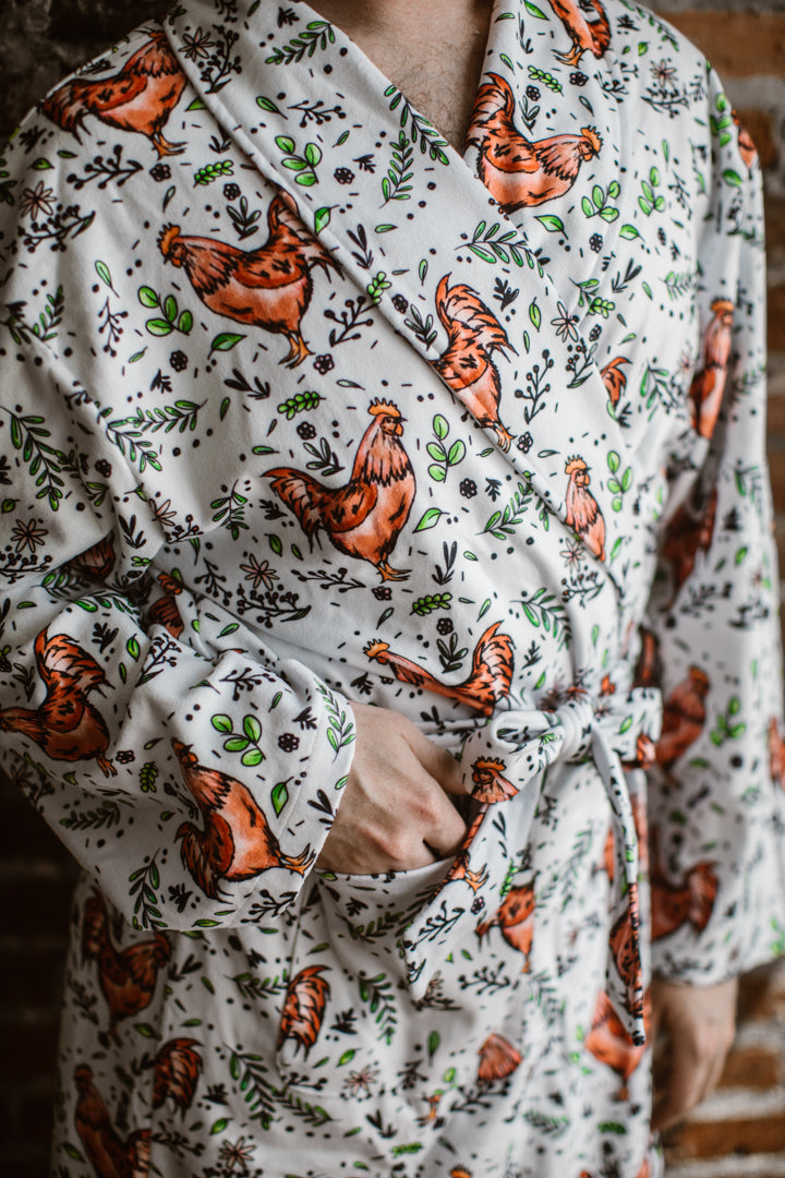 Floral Chicken Print Robe – Matt Mathews