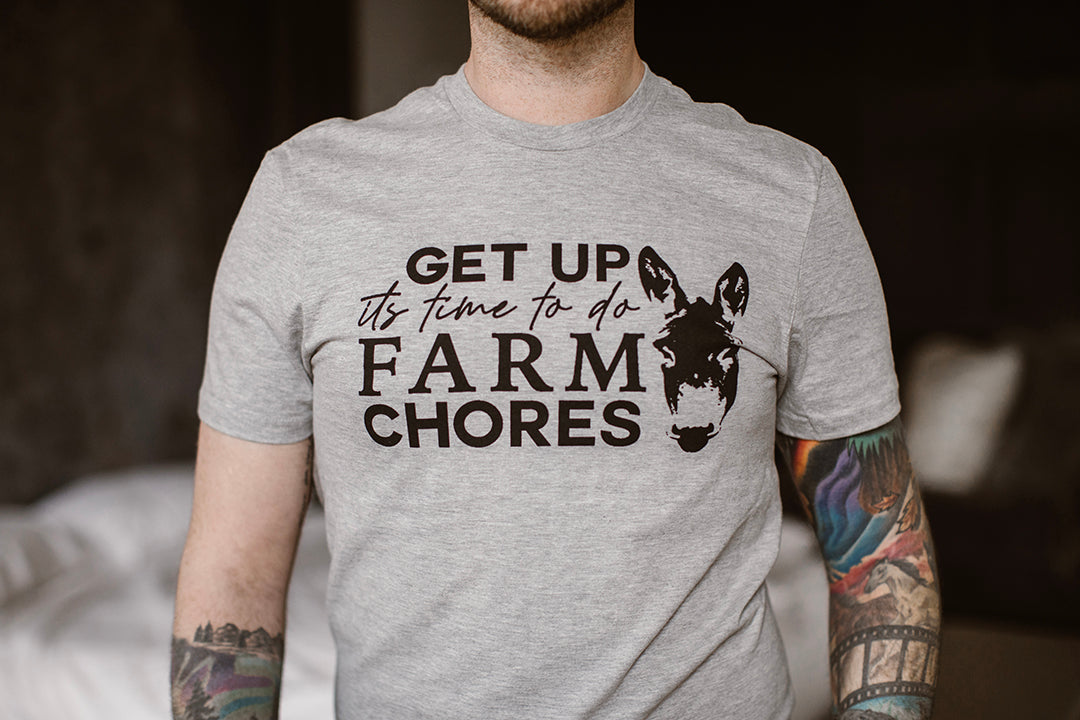 Get Up Its Time To Do Farm Chores T Shirt – Matt Mathews