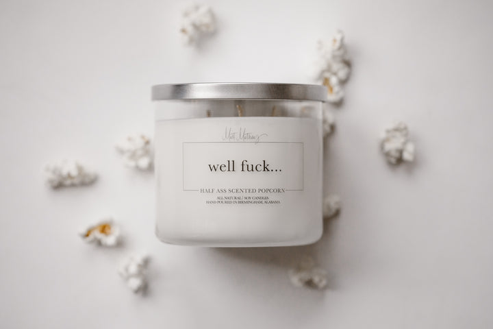 Half Ass Scented Popcorn Candle