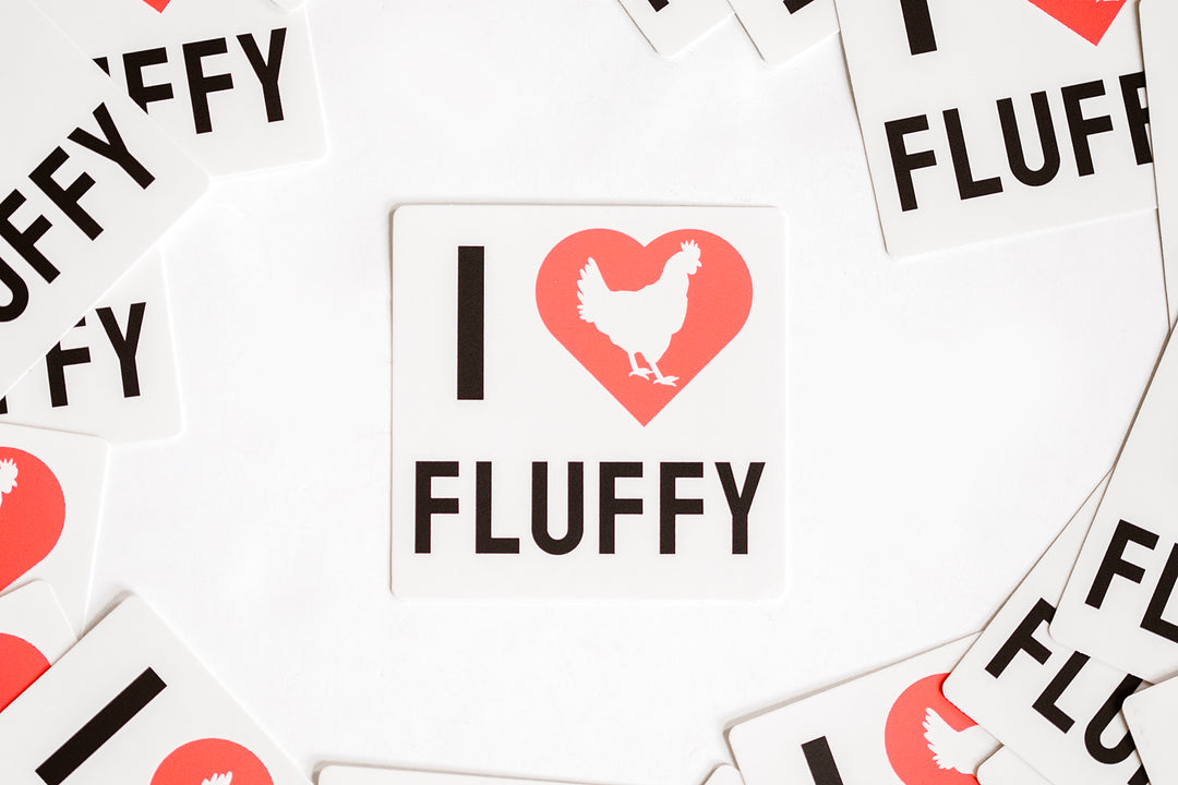 I LOVE FLUFFY STICKER