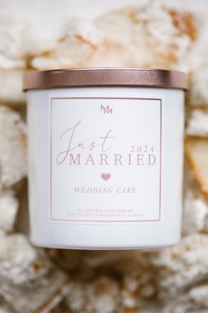 Just Married 2024 - Wedding Cake Candle