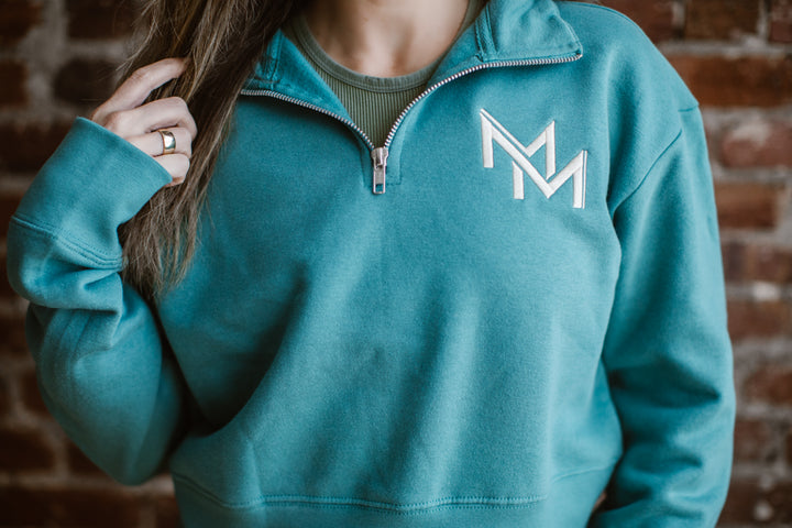 MM Embroidered Logo 1/4 Zip Pullover