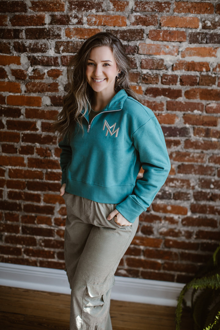 MM Embroidered Logo 1/4 Zip Pullover