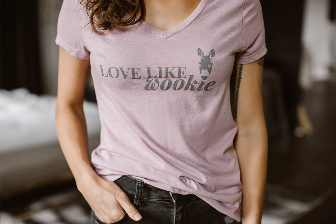 Love Like Wookie V-Neck T-shirt