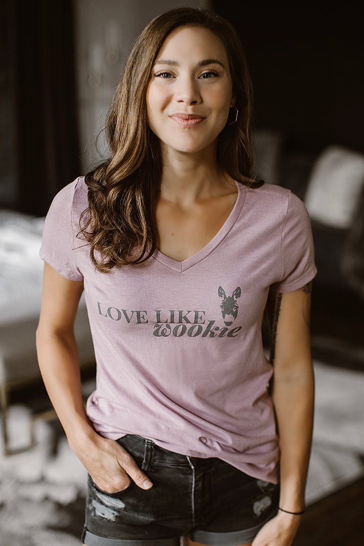 Love Like Wookie V-Neck T-shirt